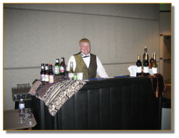Friendly Bartender working the event bar