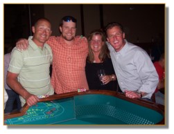 Group hug at the Craps Table