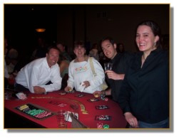 All Smiles (as usual) at the blackjack table