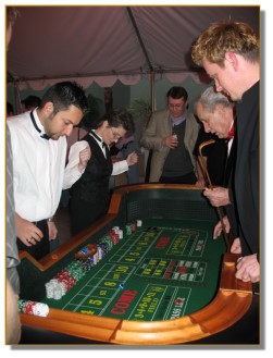 Craps table getting serious